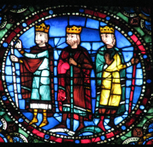 Three Magi Meet with King Herod, Life of Christ Window, Chartres Cathedral